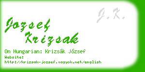 jozsef krizsak business card